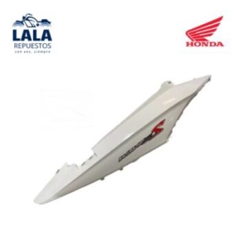 CACHA LATERAL BAJO ASIENTO DERECHA HONDA WAVE 110S  BLANCO
